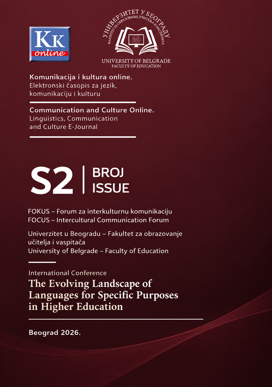 					View God. 17 Br. S2 (2026): The Evolving Landscape of Languages for Specific Purposes in Higher Education
				